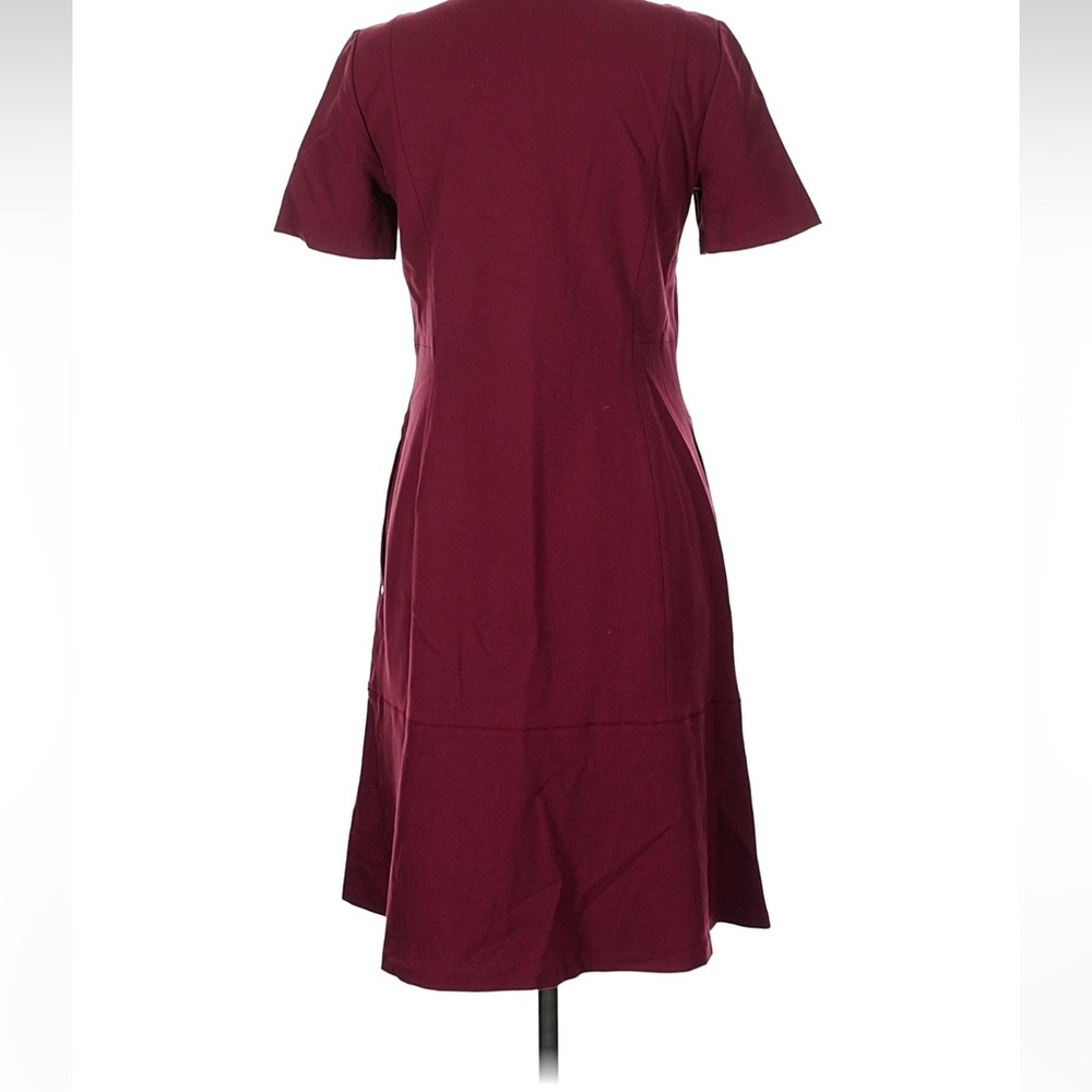LAFAYETTE 148 Maroon Ponte Short Sleeve
Stretch Dress Sz 6 B37" W32" pockets - Picture 13 of 15